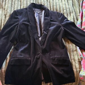 INC International Concepts Velvet Black Blazer